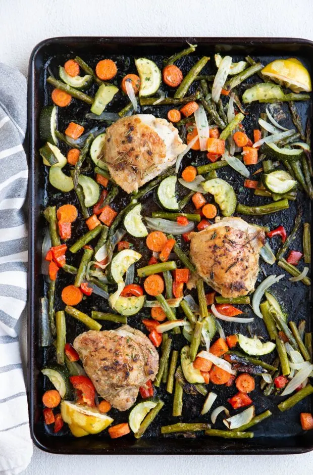 Sheet Pan Lemon Garlic Rosemary Chicken