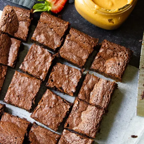 Flourless Chocolate Peanut Butter Brownies