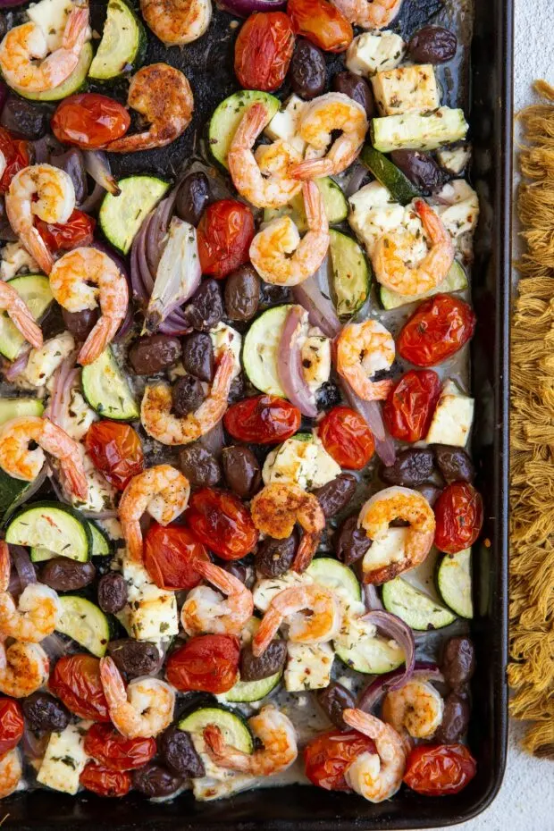 Meditarranean Sheet Pan Shrimp