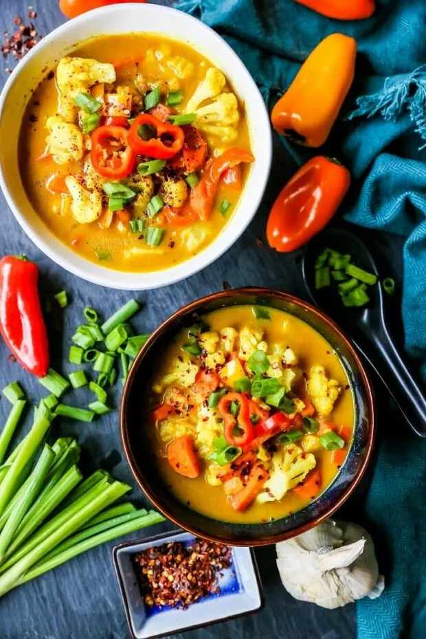 Vegetable Coconut Curry Soup