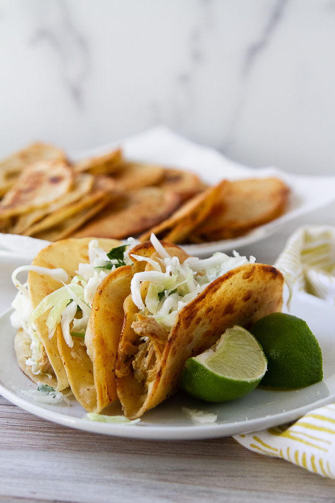 Crispy Shredded Chicken Tacos  