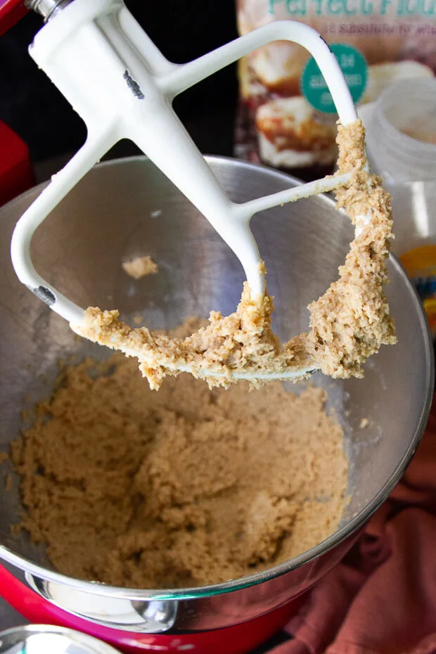 Butter and maple sugar creamed in a stand mixer.