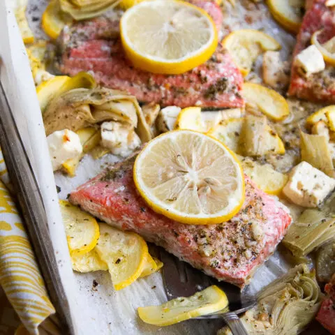 Salmon Mediterranean Style