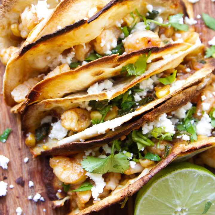 Cheesy Shrimp Tacos