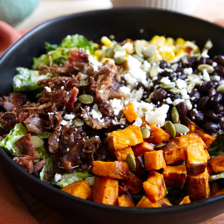 BBQ Pulled Pork Salad with Jalapeño Ranch